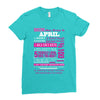 quens are born in april Ladies Fitted T-Shirt