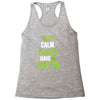 keep calm plants have protein Racerback Tank