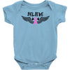 angel wing believe breast cancer Baby Bodysuit