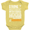 Strong Independent Motivated Aquarius Baby Onesie