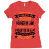 Super Cool Mother In Law Of A Freaking Awesome Daughter Ladies Fitted T-Shirt