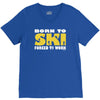 born to ski forced to work V-Neck Tee