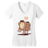 french toast kiss Women's V-Neck T-Shirt