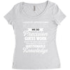 logistic operator manager we do precision guess work based on unreliab Women's Triblend Scoop T-shirt