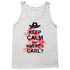 keep calm and where's carl tshirt the walking zombie tee apocalypes fu Tank Top