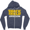 track and field oregon Zipper Hoodie