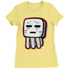 minecraft ghast drawing Ladies Fitted T-Shirt