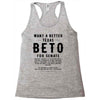 want a better texas black Racerback Tank