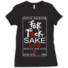 Fuck Sake (Black) Ladies Fitted T-Shirt
