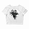 ride the raven Crop Top