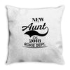 New Aunt 2018 Rokie Dept. Throw Pillow