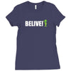 belive alien Ladies Fitted T-Shirt