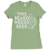 this beard needs beer Ladies Fitted T-Shirt