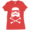 stormtrooper skull Ladies Fitted T-Shirt