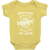 knitting makes me happy you not so much Baby Onesie
