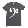 bass cleff funny Ladies Fitted T-Shirt