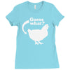 chicken butt Ladies Fitted T-Shirt