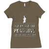 one by one penguins stealing Ladies Fitted T-Shirt