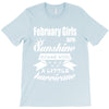 February Girls Are Sunshine Mixed With A Little Hurricane T-Shirt