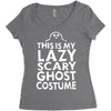 this is my lazy ghost costume 3 Women's Triblend Scoop T-shirt