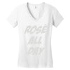 rose' all day Women's V-Neck T-Shirt