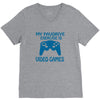 my favorite exercise is video games V-Neck Tee