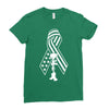 fallen soldier ribbon never forget military Ladies Fitted T-Shirt