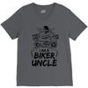 You Cant Scare Me I am Biker Uncle V-Neck Tee
