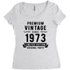 Premium Vintage Since 1973 Limited Edition Original Parts Women's Triblend Scoop T-shirt