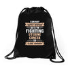 I am Not Super Woman But I'm Fighting Uterine Cancer So Close Enough Drawstring Bags