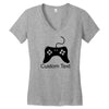 custom text Women's V-Neck T-Shirt