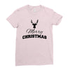 buck merry christmas Ladies Fitted T-Shirt