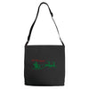 ugly santa ho ho hoo! Adjustable Strap Totes