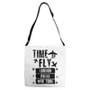 TIME TO FLY TO LONDON PARIS NEW YORK Adjustable Strap Totes