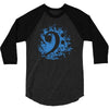 bass clef in blue 3/4 Sleeve Shirt