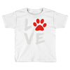 love dog paw Toddler T-shirt