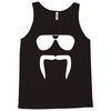 aviator sunglasses horseshoe fu manchu biker mustache Tank Top