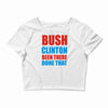 bush clinton large Crop Top