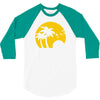 beach silhouette birds sand sunset 3/4 Sleeve Shirt