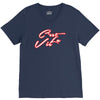 c'est la vie neon slogan V-Neck Tee