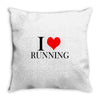 i love running Throw Pillow