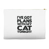 plans with my cats tonight Accessory Pouches