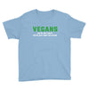Vegans We're Not Crazy We're Just From The Future White Youth Tee