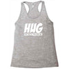 hug machine funny joke Racerback Tank
