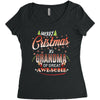 Merry Christmas To Grandma Of Great Awesome Women's Triblend Scoop T-shirt