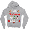 first grade christmas crew Zipper Hoodie