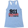 911 dispatcher heroes black logo Racerback Tank