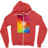 letter a  initial Zipper Hoodie