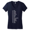 beard length chart Women's V-Neck T-Shirt