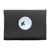 Biker Dinosaur - Dinosaur Riding A Bike To The Moon Accessory Pouches